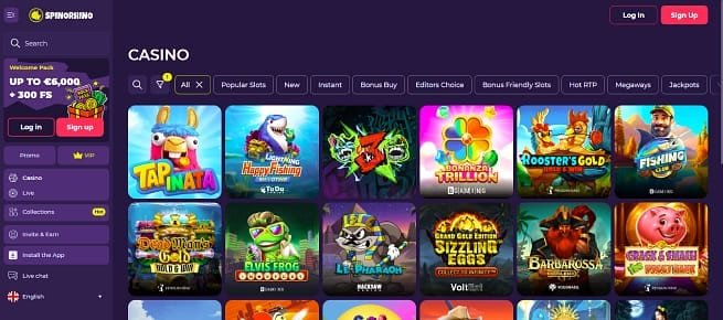 Spinorhino Bonus ohne Einzahlung – Das echte Angebot: Willkommenspaket mit 500 Euro und 200 Freispielen